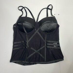 Black corset top size small new with tags